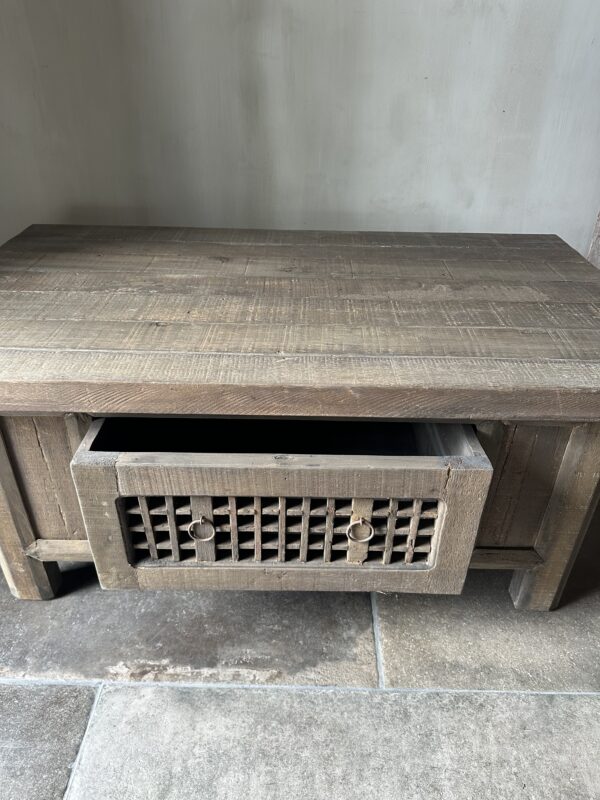 Salontafel NEPALI Met Doorschuiflade Driftwood 120x70 - Afbeelding 11