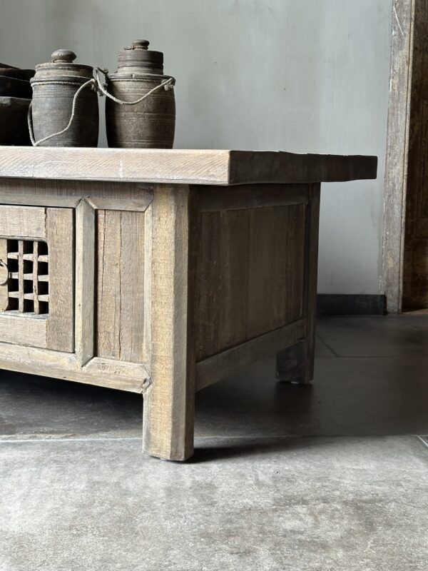Salontafel NEPALI Met Doorschuiflade Driftwood 120x70 - Afbeelding 5