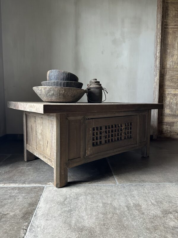 Salontafel NEPALI Met Doorschuiflade Driftwood 120x70 - Afbeelding 7