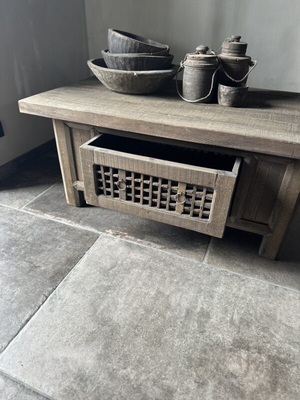 Salontafel NEPALI Met Doorschuiflade Driftwood 120x70 - Afbeelding 9