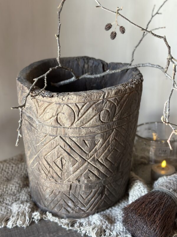 Oude Houten Pot SARI - Afbeelding 3