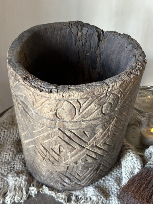 Oude Houten Pot SARI - Afbeelding 4