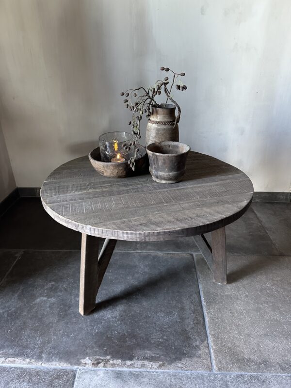 Salontafel Rond Driftwood 80 cm - Afbeelding 2