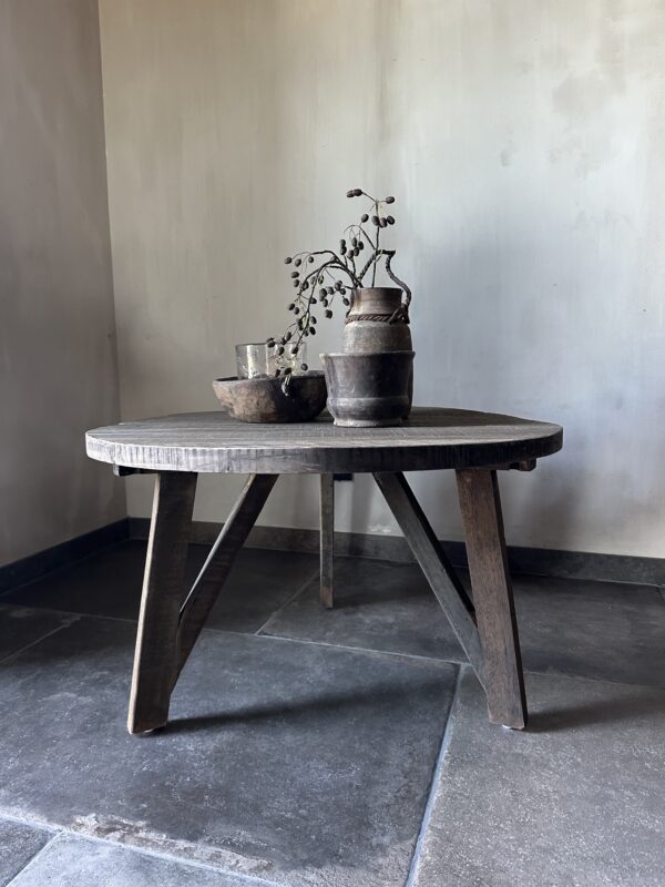 Salontafel Rond Driftwood 80 cm