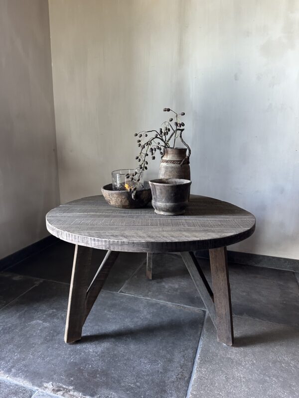 Salontafel Rond Driftwood 80 cm - Afbeelding 6
