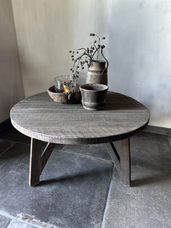 Salontafel Rond Driftwood 80 cm - Afbeelding 3
