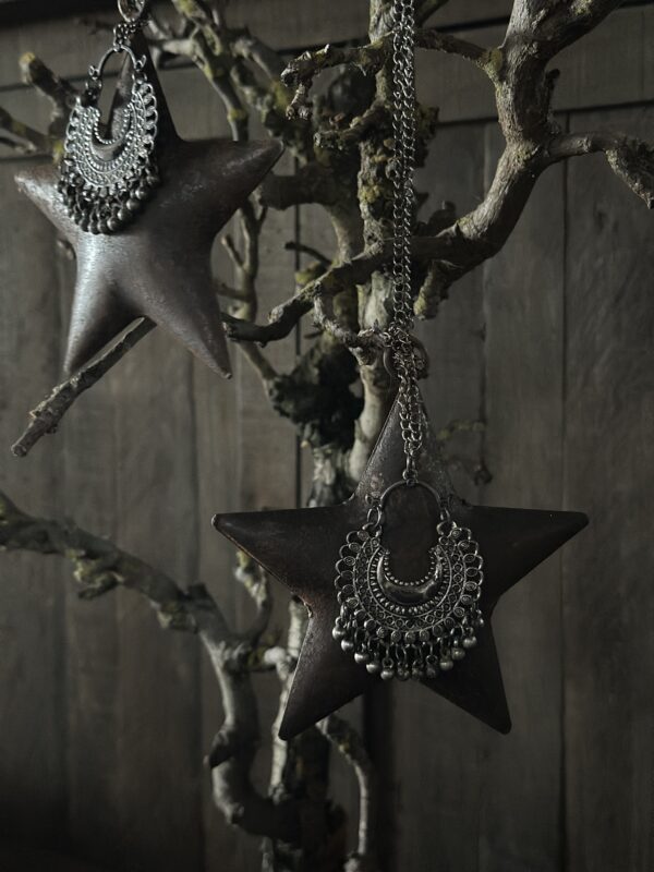 Roest Ster Met Ornament 12 Cm - Afbeelding 4