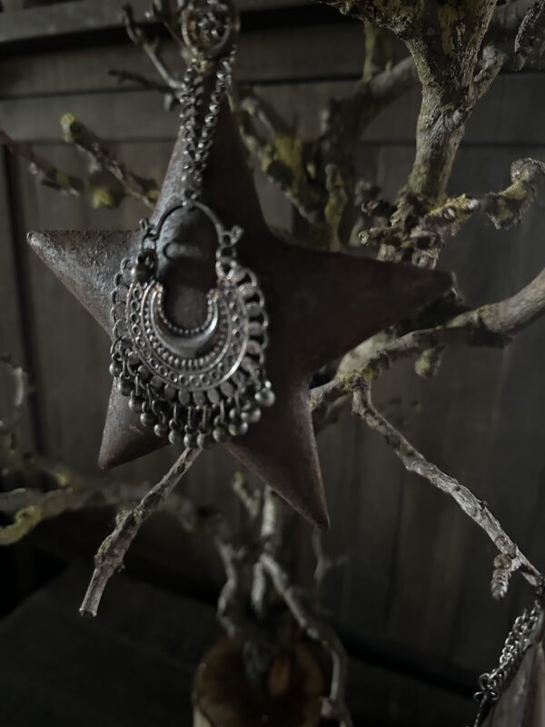 Roest Ster Met Ornament 12 Cm - Afbeelding 5