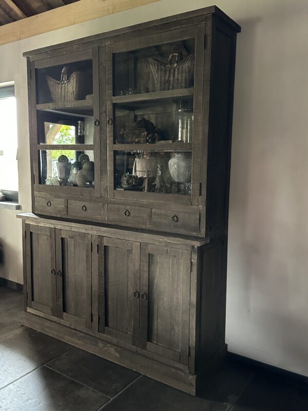 Vitrinekast / Buffetkast Driftwood 160 x 220 - Afbeelding 6