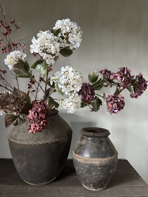 Hydrangea Spray Red 95 cm - Afbeelding 2