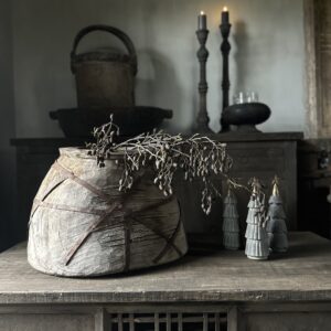 Unieke Oud Houten Pot/Kruik (GERESERVEERD)