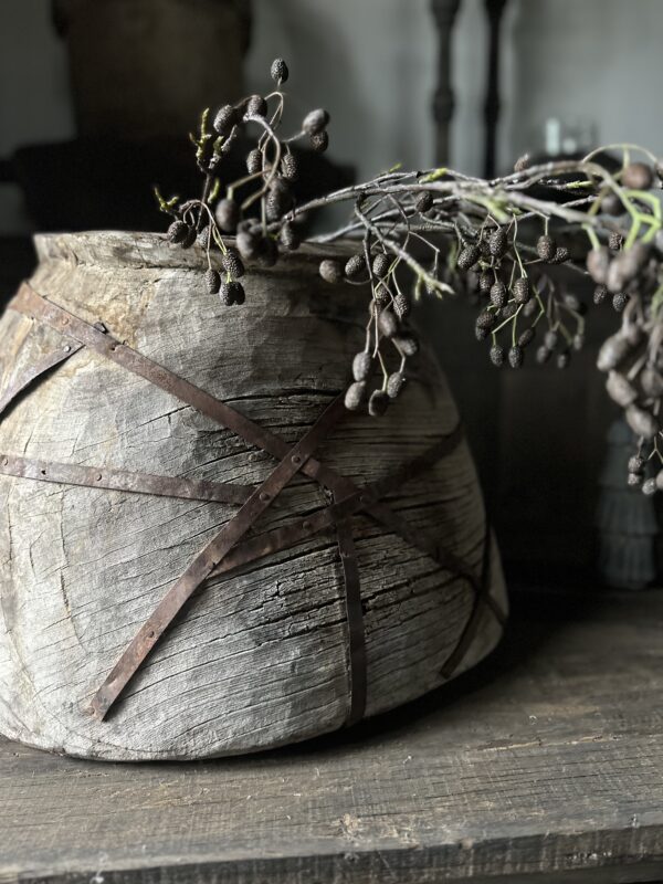 Unieke Oud Houten Pot/Kruik (Alleen Afhalen) - Afbeelding 4