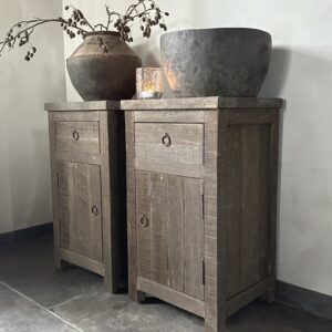 Set van 2 Driftwood Nachtkastjes 70 cm
