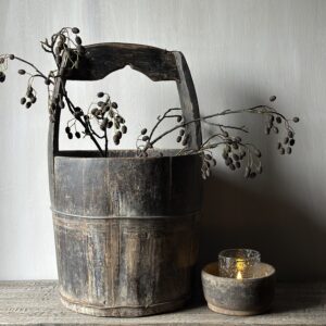 Oude Houten Bak Met Handvat (B)