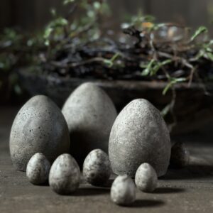 Setje van 6 Betonnen Eitjes PMR (binnenkort weer op voorraad)