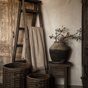 Dubbele Ladder Oud Hout